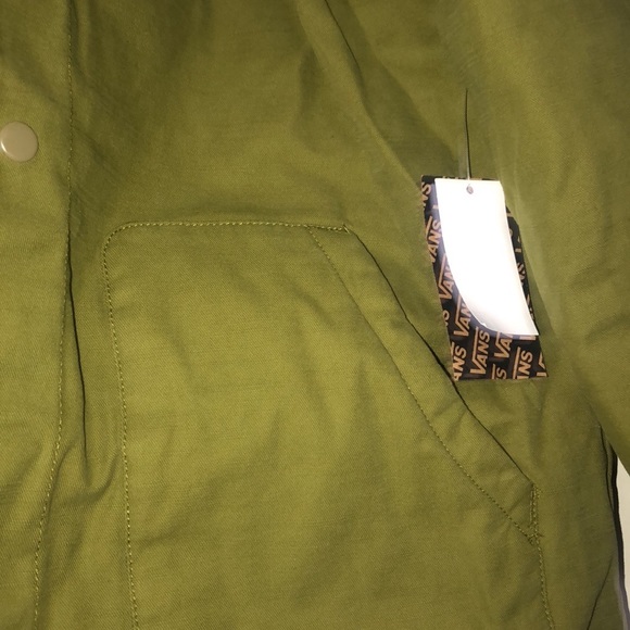 Retro Vans Vintage Inspired Bomber Jacket in Khaki - Picture 8 of 9